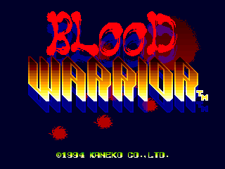 Blood Warrior Title Screen
